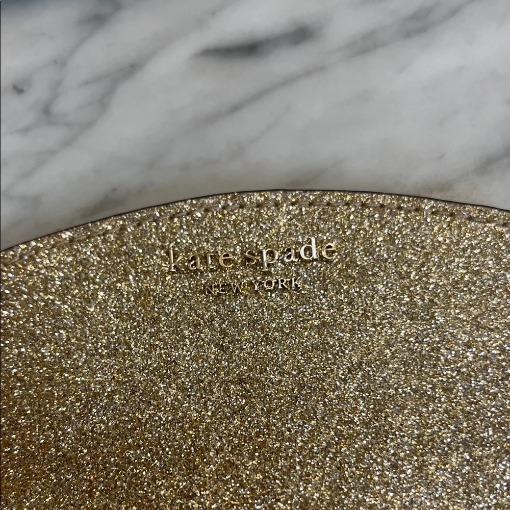 Kate Spade New York Pale Gold Burgess Court Chain Clutch (w/matching card case)